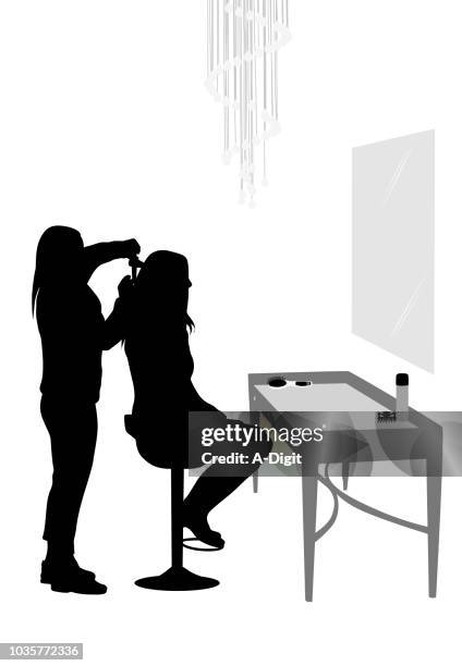 salon schnitt und stil - mirror object stock-grafiken, -clipart, -cartoons und -symbole