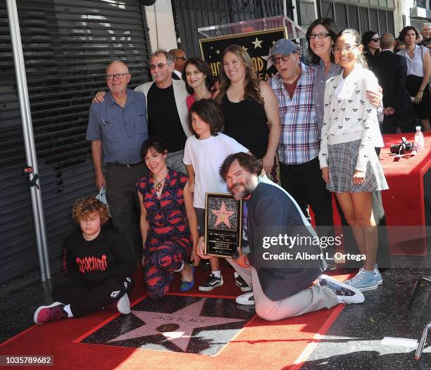 Jack Black and family in Jack Black's Star Ceremony On The Hollywood Walk Of Fame held on September 18, 2018 in Hollywood, California.
