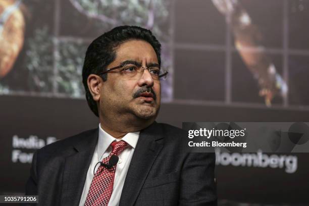 Kumar Mangalam Birla, chairman of Aditya Birla Group, speaks during the Bloomberg India Economic Forum in Mumbai, India, on Tuesday, Sept. 18, 2018....