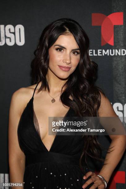 Jessica Cediel is seen at the "El Recluso" private screening at Telemundo Center on September 18, 2018 in Miami, Florida.