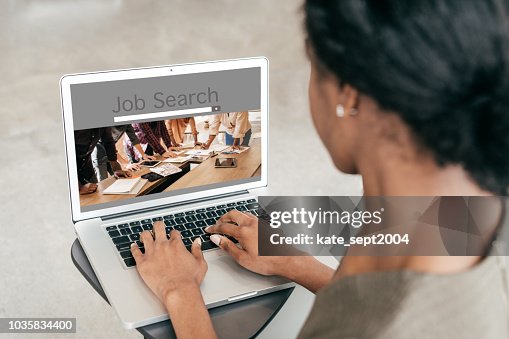 Job Searching Lady High-Res Stock Photo - Getty Images