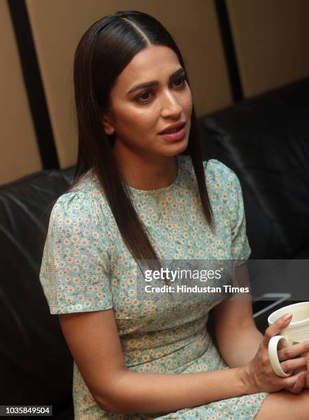 Bollywood actor Kriti Kharbanda poses during an exclusive interview with HT City-Hindustan Times for the promotion of upcoming movie Yamla Pagla...