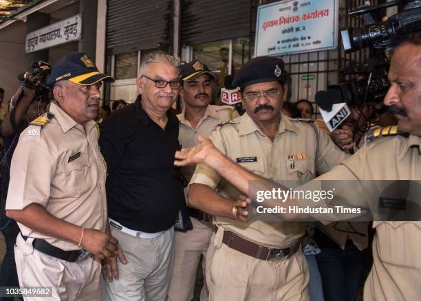 Peter Mukerjea, accused in the Sheena Bora murder case at Bandra family court to file for divorce, on September 17, 2018 in Mumbai, India. Three...
