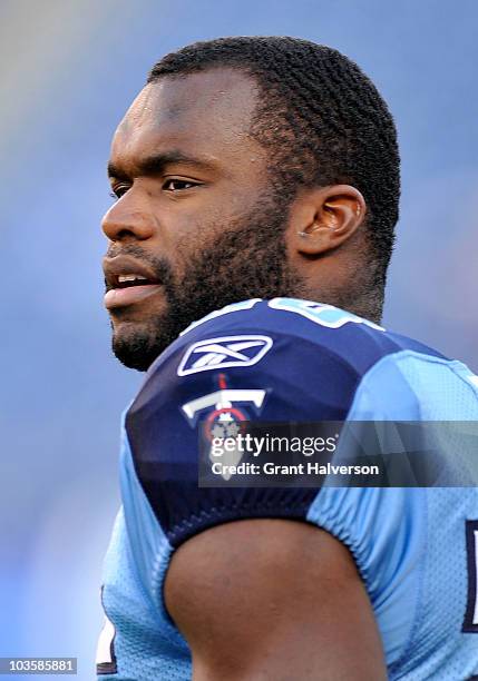 Myron Rolle of the Tennessee Titans during a preseason game against the Arizona Cardinals at LP Field on August 23, 2010 in Nashville, Tennessee....