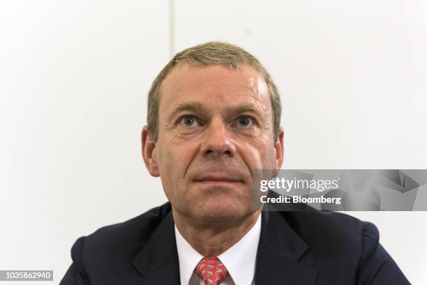 Jorn P. Jensen, chairman of the audit committee at Danske Bank A/S, pauses pauses during a news conference in Copenhagen, Denmark, on Wednesday,...