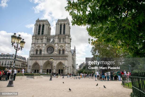 General view at Notre-Dame-De-Paris on September 19, 2018 in Paris, France.