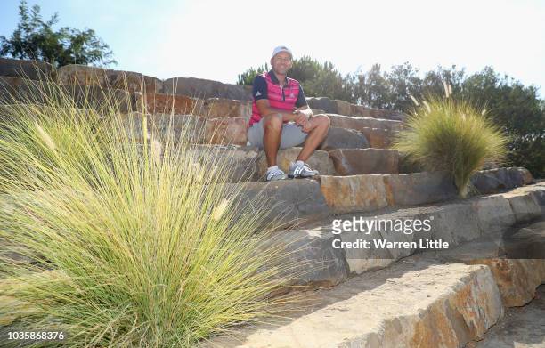 Portrait of Sergio Garcia of Spain ahead of the Portugal Masters at Dom Pedro Victoria Golf Course on September 19, 2018 in Albufeira, Portugal.