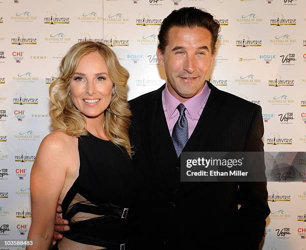 Actress/singer Chynna Phillips and her husband, actor WIlliam Baldwin, arrive at the 2010 Miss Universe Pageant at the Mandalay Bay Events Center...