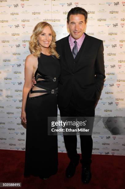 Actress/singer Chynna Phillips and her husband, actor WIlliam Baldwin, arrive at the 2010 Miss Universe Pageant at the Mandalay Bay Events Center...