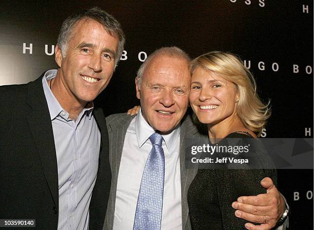 Chris Lawford, Anthony Hopkins and Lana Antonova at the "Slipstream" screening sponsored by Hugo Boss on October 22, 2007 in Westwood, California.