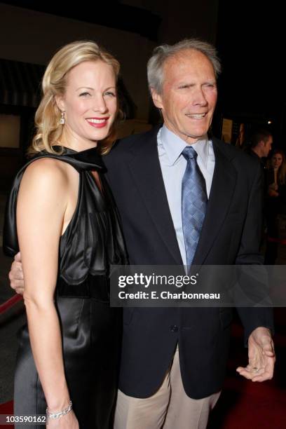 Director Alison Eastwood and Clint Eastwood at the Warner Bros. Premiere of "Rails & Ties" at the Steven J Ross Theater on October 23, 2007 in...