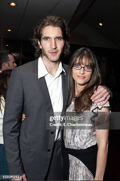 Screenwriter David Benioff and Amanda Peet at a screening of Paramount Vantage "The Kite Runner" at the Academy of Motion Pictures Arts and Sciences...