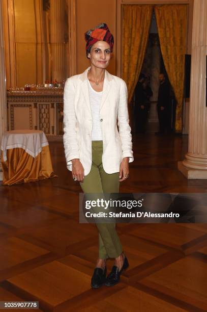 Helen Nonini attends Green Carpet Fashion Awards press conference during Milan Fashion Week Spring/Summer 2019 at Teatro Alla Scala on September 19,...