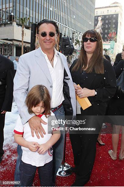 Andy Garcia, Andres Garcia and Marivi Lorido Garcia at the Premiere of Warner Bros. "FRED CLAUS" at Grauman's Chinese Theatre on November 3, 2007 in...