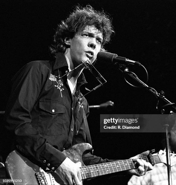 Singer/Songwriter Steve Forbert performs during CBS Records event for his debut album "Alive On Arrival" at The Capri Theater circa 1978 in Atlanta...