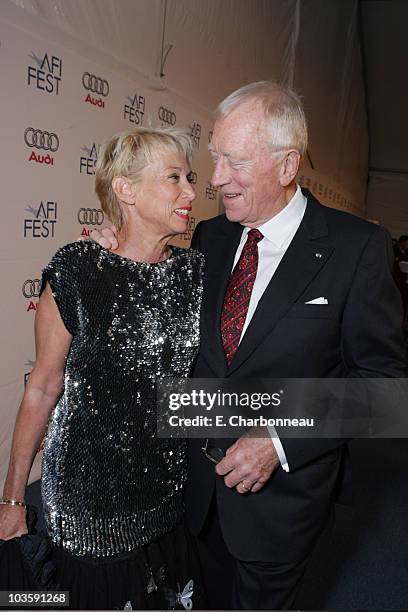 Catherine von Sydow and Max von Sydow at the Los Angeles Premiere of Miramax "The Diving Bell and The Butterfly" at the ArcLight Theatre on November...