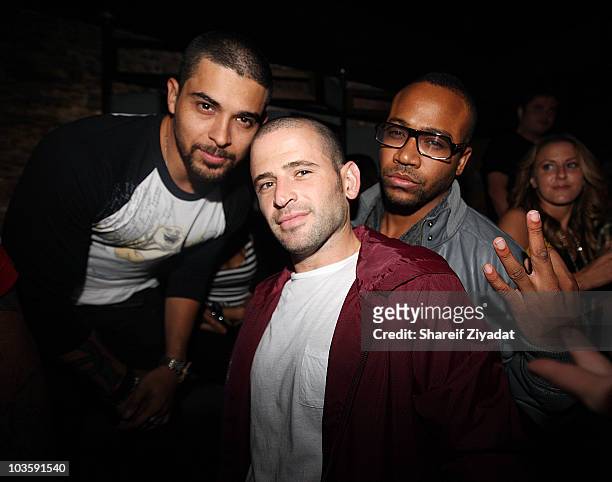Wilmer Valderrama, Eugene Remm and Columbus Short attend Sujit Kundu's 15th annual 21st birthday party at SL on August 23, 2010 in New York City.