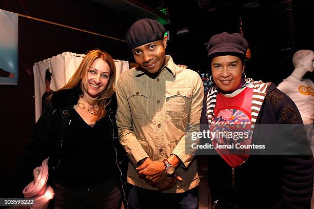 Caroline Libresco, DJ Spooky and Shari Frilot attend Press Reception for the Artist Collective at New Frontier on Main on January 17, 2008 in Park...