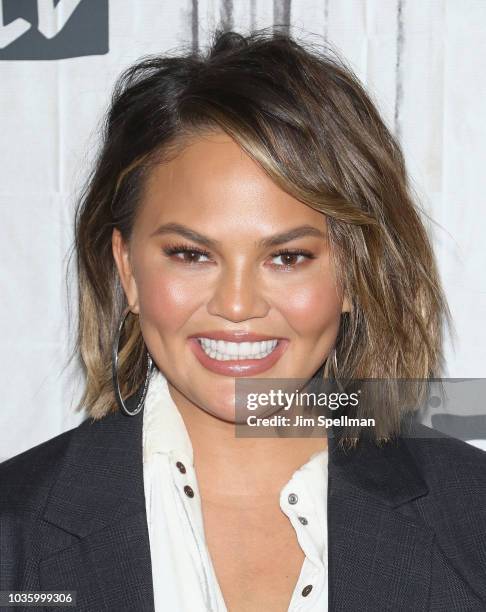 Model Chrissy Teigen attends the Build Series to discuss "Cravings: Hungry for More" at Build Studio on September 19, 2018 in New York City.