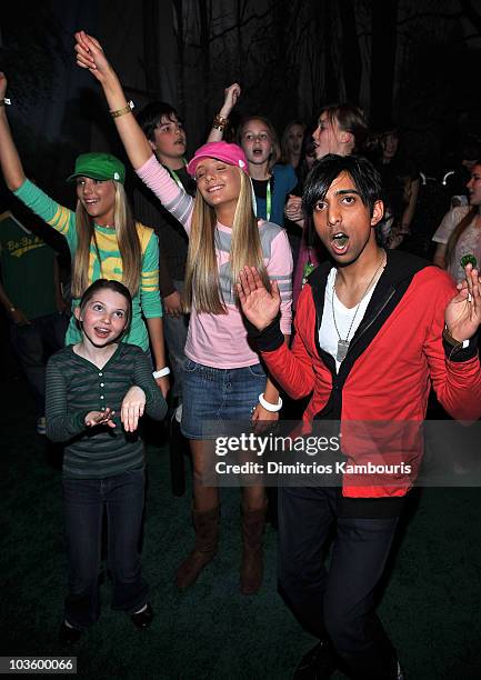 Actresses Sammi Hanratty. Becky Rosso , Milly Rosso and actor Arshad Aslam at Chevy Rocks The Future at the Buena Vista Lot at The Walt Disney...