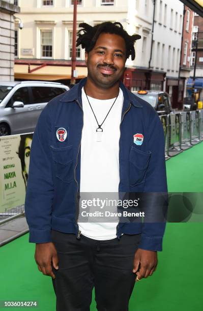 Sampha Sisay attends the London Premiere of "MATANGI / MAYA / M.I.A." at The Curzon Mayfair on September 19, 2018 in London, England.