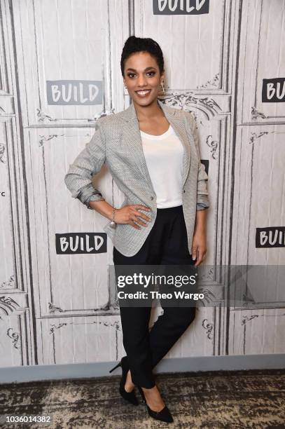 Freema Agyeman attends Build at Build Studio on September 19, 2018 in New York City.