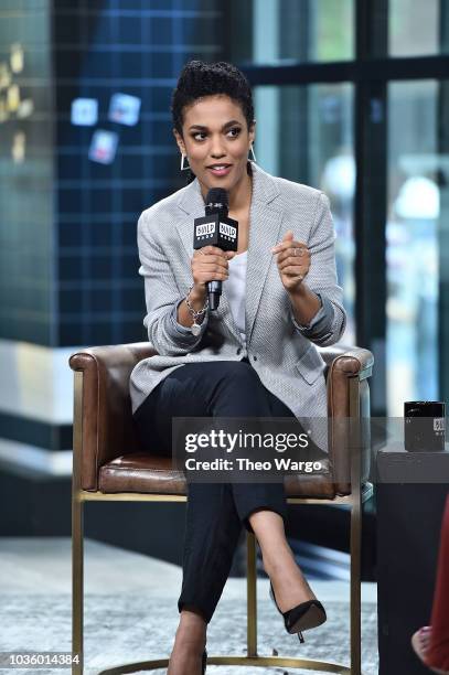 Freema Agyeman attends Build at Build Studio on September 19, 2018 in New York City.