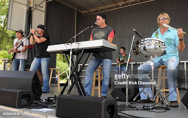 Recording Artists Lonestar performs at the TJ Martel Little Big Town Ride for A Cure, Being held during the 2008 CMA Music Festival on June 8 The...