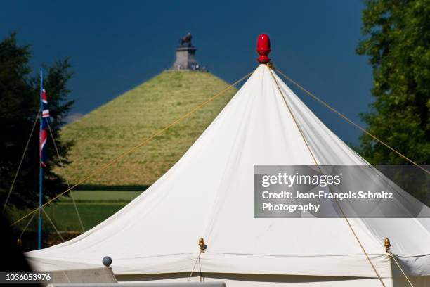 reenactment of the battle of waterloo, june 2006 - napoleonic wars stock pictures, royalty-free photos & images
