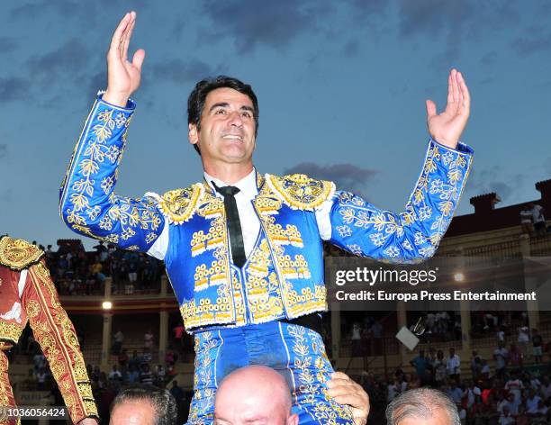 Spanish bullfightingJesulin of Ubrique is seen bullfighting again after seven years retired on August 19, 2018 in Cuenca, Spain.