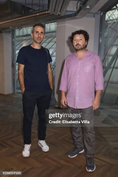 Simone Berti attends Opening Of Theaster Gates' Exhibition 'The Black Image Corporation' At Fondazione Prada Osservatorio on September 19, 2018 in...