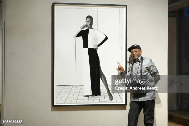 Spike Lee attends Opening Of Theaster Gates' Exhibition 'The Black Image Corporation' At Fondazione Prada Osservatorio on September 19, 2018 in...