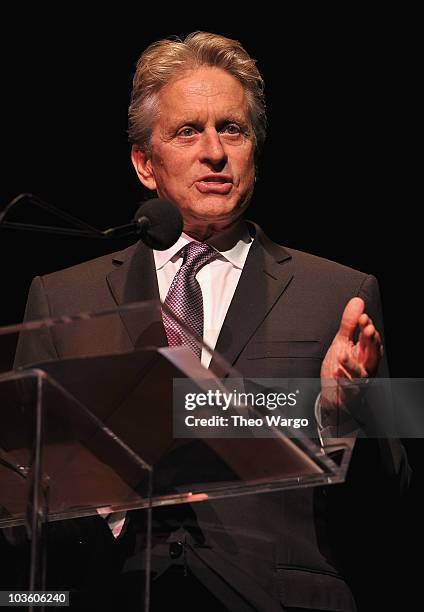 Michael Douglas attends the The Film Society of Lincoln Center's 37th Annual Chaplin Award gala at Alice Tully Hall on May 24, 2010 in New York City.