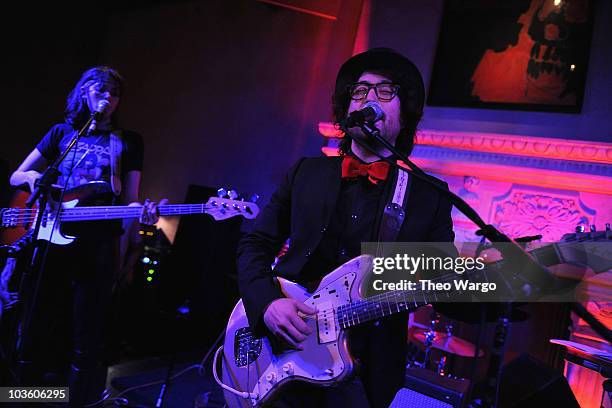 Charlotte Kemp Muhl and Sean Lennon of The G.O.A.S.T.T. Perform at the premiere after-party of "Rosencrantz and Guildenstern Are Undead" at Rose Bar...