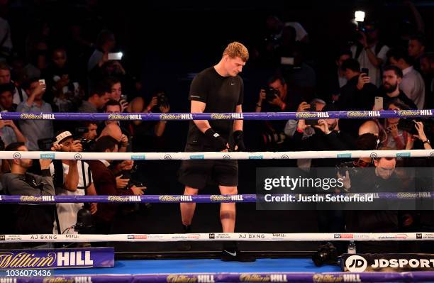 Alexander Povetkin during an Anthony Joshua And Alexander Povetkin Media Workout on September 19, 2018 in London, England.