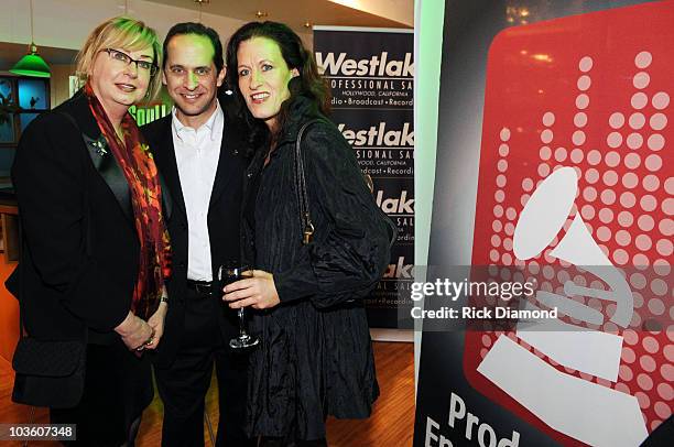 Maureen Downey, David Goodman and Guest attend the P&E Wing "Rock My Soul" Event at The Villiage Studios on February 5, 2009 in Los Angeles,...