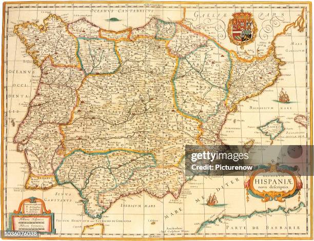 Iberian Peninsula Map 1631.