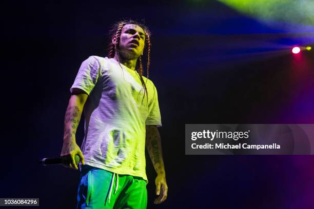 Tekashi 6ix9ine performs in concert at Hovet on September 19, 2018 in Stockholm, Sweden.