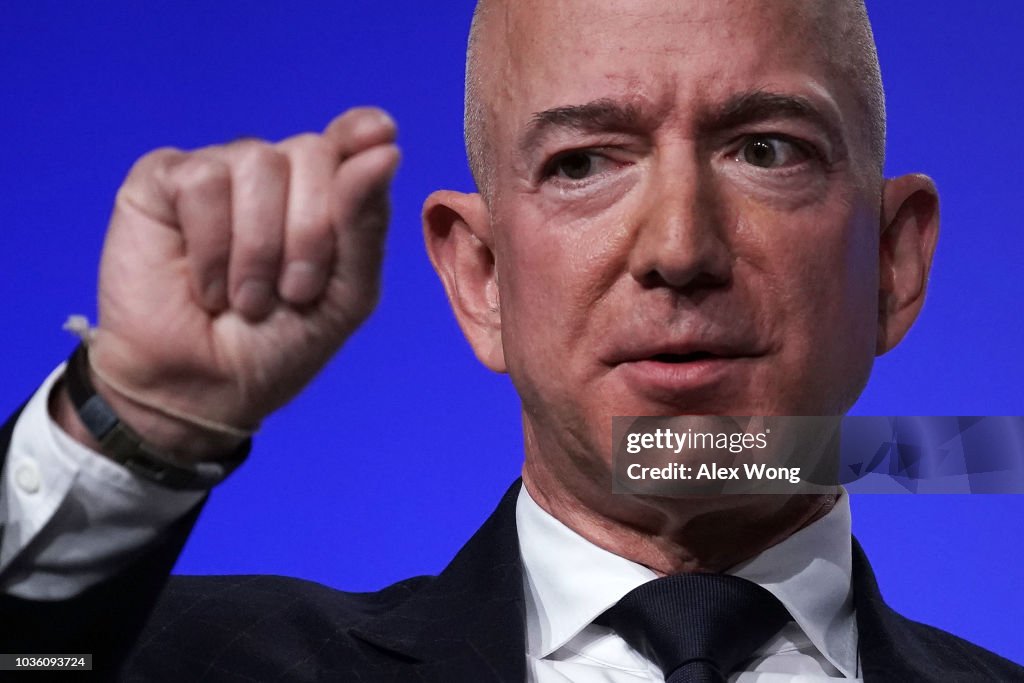 Amazon CEO And Blue Origin Founder Jeff Bezos  Speaks At Air Force Association Air, Space And Cyber Conference