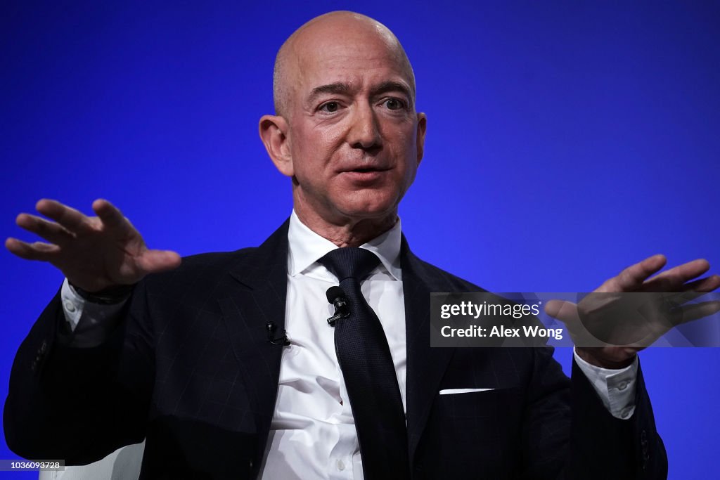 Amazon CEO And Blue Origin Founder Jeff Bezos Speaks At Air Force Association Air, Space And Cyber Conference