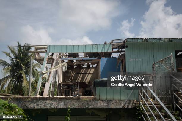 Hurricane Maria destroyed and abandoned house in the Carola neighborhood on September 19, 2018 in RIO GRANDE, Hurricane Maria slammed into the island...