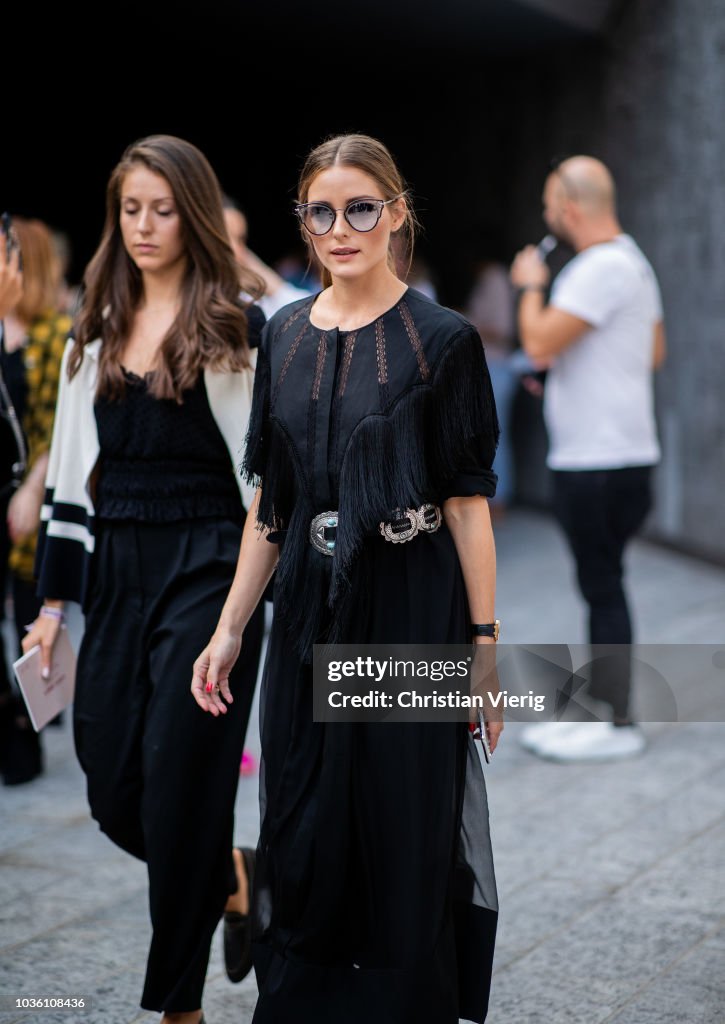 Olivia Palermo wearing black dress, Jimmy Choo sunglasses seen... News ...