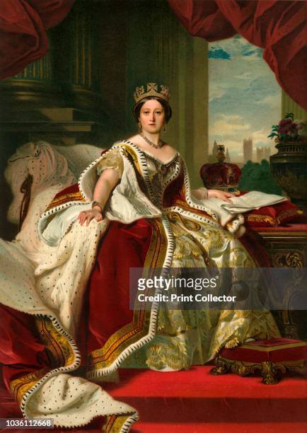 Her Majesty The Queen in Her Robes of State' . Queen Victoria celebrated her Diamond Jubilee . Her reign of 63 years and seven months was longer than...