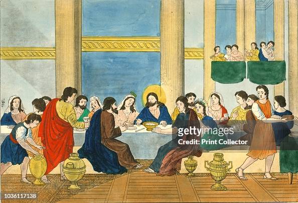 Water into Wine at Cana, . Biblical scene: Jesus performs the miracle...  News Photo - Getty Images