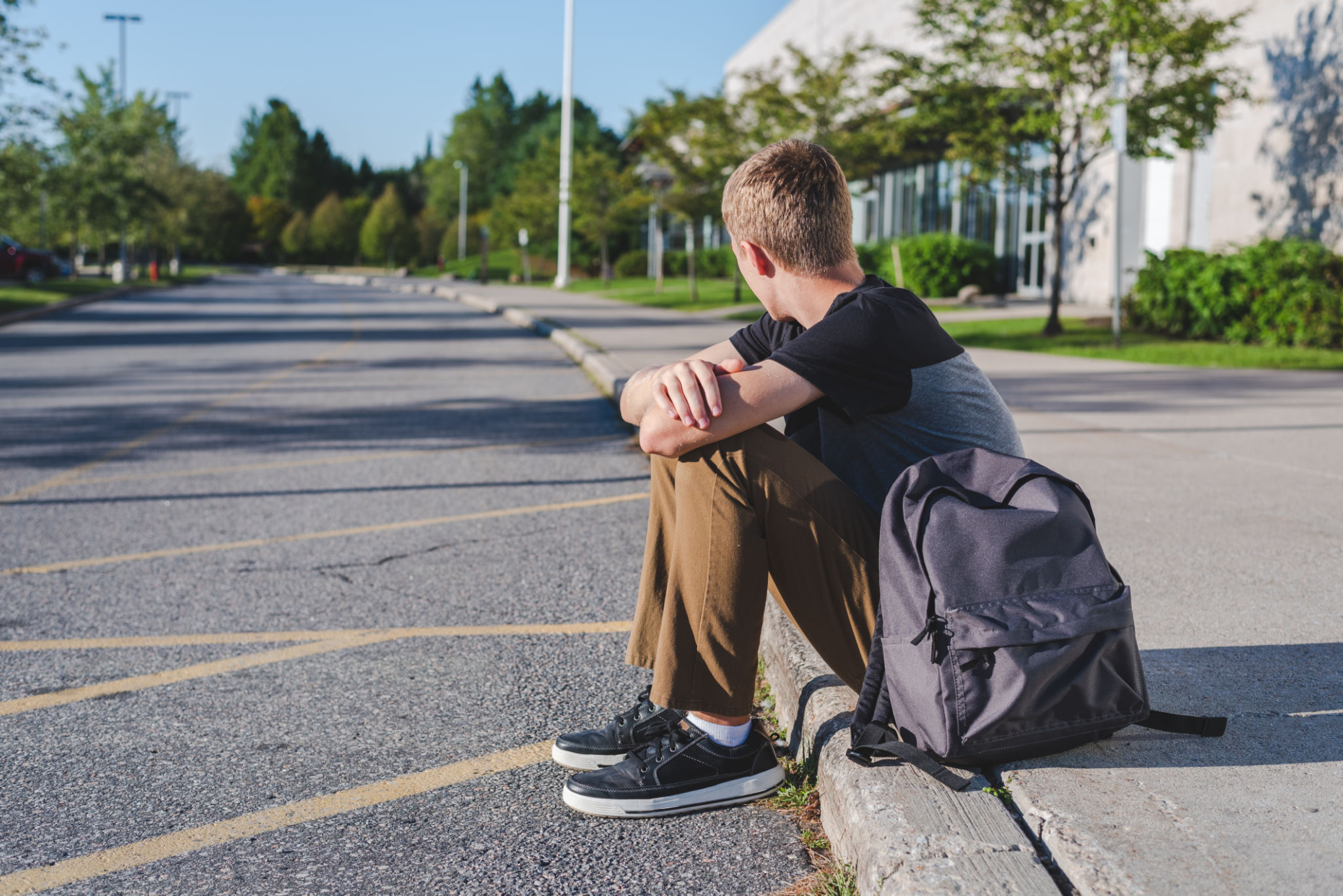 student waiting