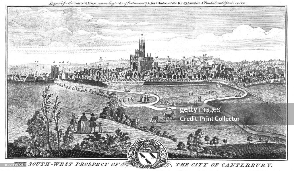 The South-West Prospect Of The City Of Canterbury
