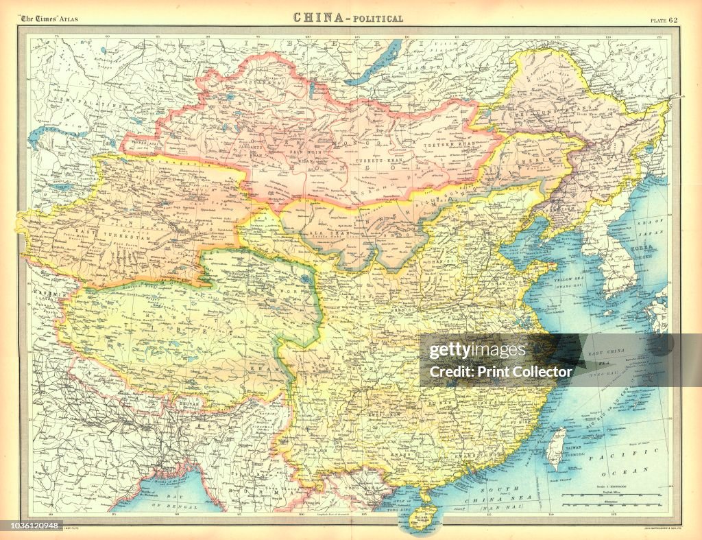Political Map Of China Artist Unknown