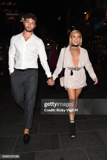 Myles Stephenson and Gabby Allen seen attending The Intent 2: The Come Up - world film premiere on September 19, 2018 in London, England.