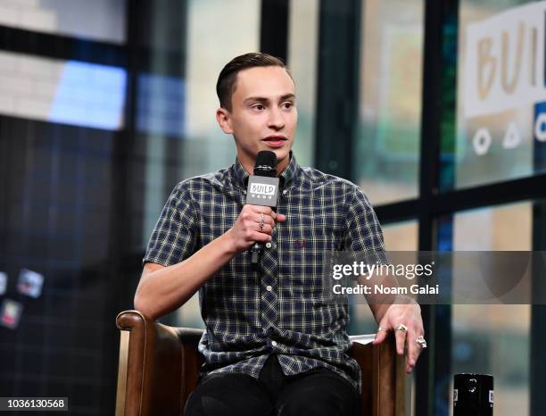 Actor Keir Gilchrist visits Build Series to discuss 'Atypical' at Build Studio on September 19, 2018 in New York City.