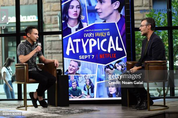 Actor Keir Gilchrist visits Build Series to discuss 'Atypical' at Build Studio on September 19, 2018 in New York City.